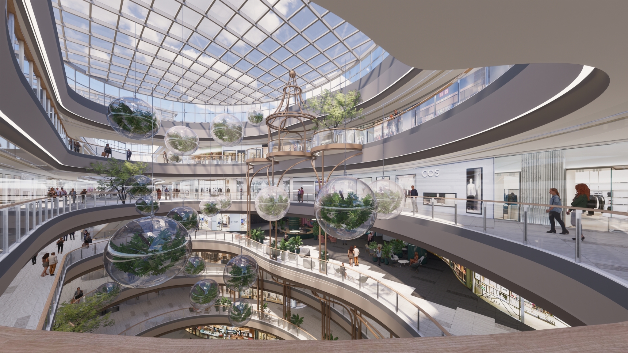 Shopping mall design with plants in Mongolia - iXtenso – retail trends