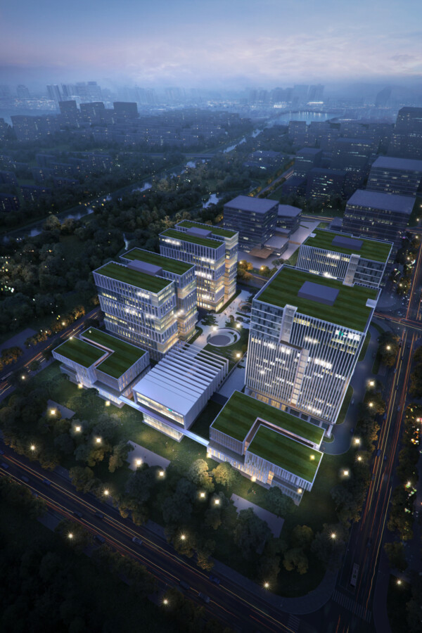 Zhangjiang Gaoke Industrial Park Northwest Birdeye View · Flexible And Diversified Park Planning