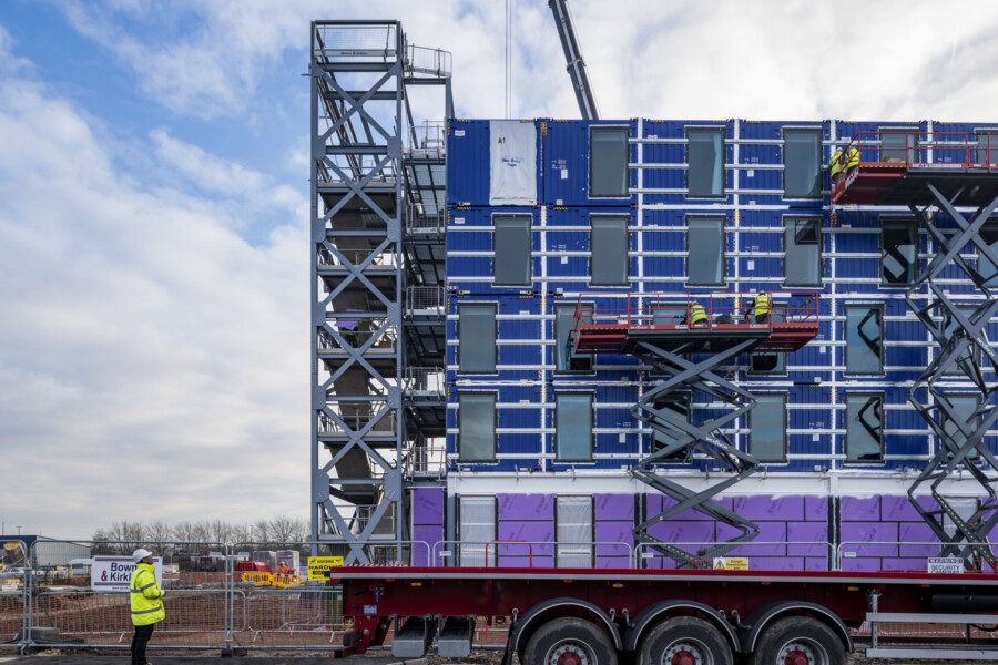 Holiday Inn Express Containers On Lorry